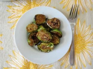 Oven Roasted Brussels Sprouts with Balsamic Glaze