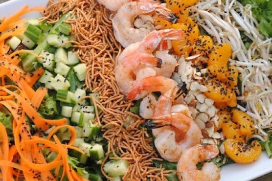 Asian Shrimp Salad with Gochujang Dressing