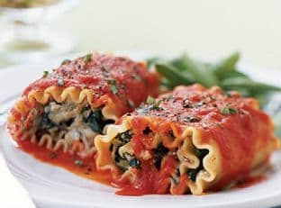 Lasagna Rolls with a Pomodoro Sauce