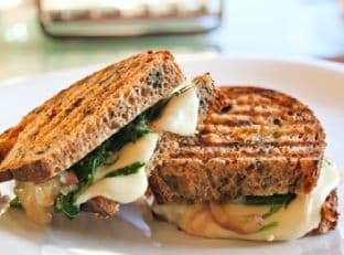 Kale and Caramelized Onion Veggie Panini