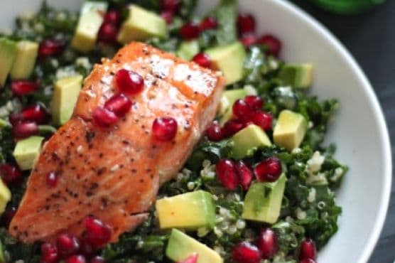Superfood Salad with Pan-Seared Salmon
