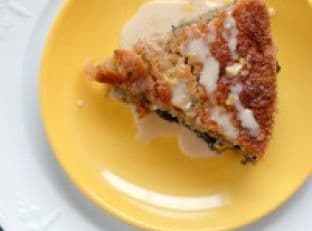 Bluebird Coffee Cake with Lemon Glaze