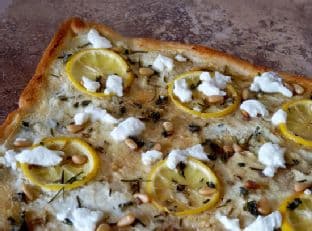 Lemon Ricotta Pizza with Herbs and Honey