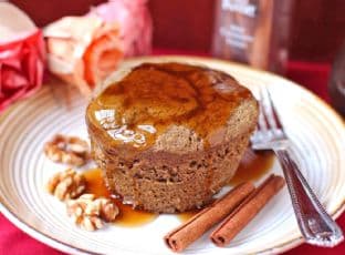 Healthy Single-Serving Pumpkin Buckwheat Microwave Cake