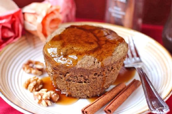 Healthy Single-Serving Pumpkin Buckwheat Microwave Cake