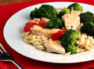 Chicken Scampi with Roasted Vegetables