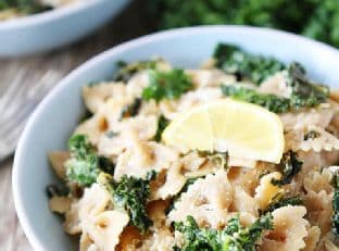 Goat Cheese Lemon Pasta with Kale