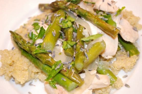 Lavender Chicken with Asparagus – 4 Points