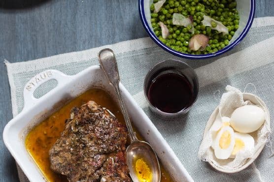 Roasted lamb