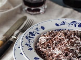 Tagliolini al cacao cacio e pepe