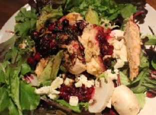 Cranberry Balsamic Salmon Salad