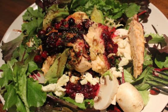 Cranberry Balsamic Salmon Salad