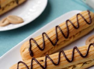 Eclairs with Caramelized White Chocolate Pastry Cream