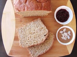 Homemade 100% Whole Grain Bread