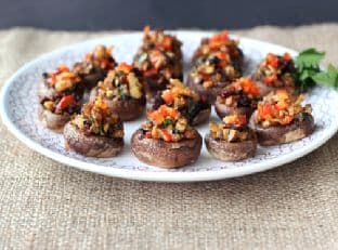 Vegan Grain-free Stuffed Mushrooms