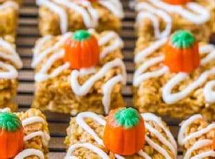 Pumpkin Pie Rice Krispie Treats