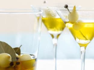 Saffron-scented Gibson With Pickled Cocktail Onions