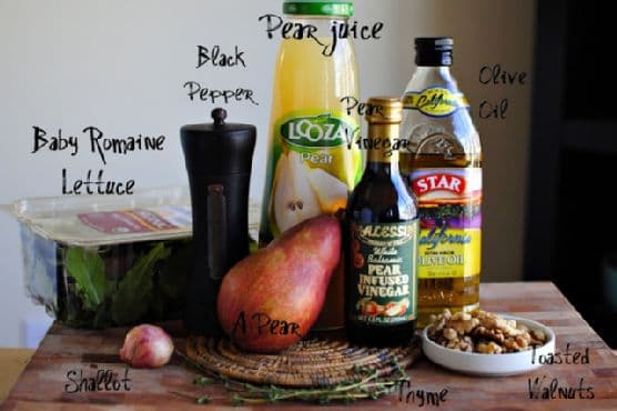 Pear & Walnut Salad with a Pear Vinaigrette