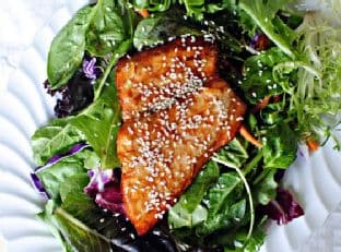 Orange Glazed Salmon Salad