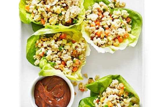 Lemongrass Ginger Chicken in Lettuce Cups