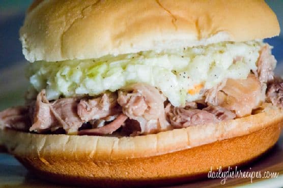 Paula Deen’s Slow Cooker Pulled Pickled Pork Sandwiches
