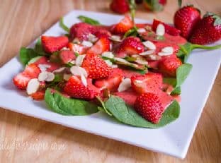 Strawberry Avocado Spinach Salad with Strawberry Vinaigrette