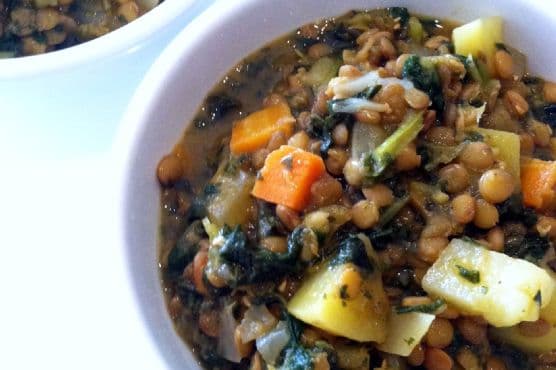 Hearty Lentil, Kale & Potato Soup