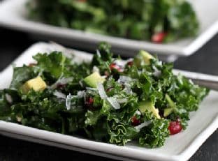 Chopped Kale Salad with Pomegranate & Avocado