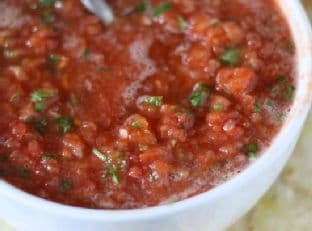 Restaurant Style Salsa with Baked Lime Tortilla Chips