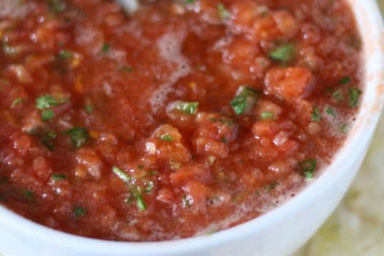 Restaurant Style Salsa with Baked Lime Tortilla Chips