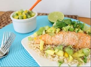 Coconut cashew crusted salmon