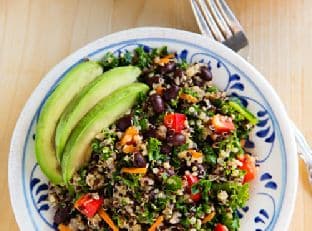 Kale and Quinoa Salad with Black Beans