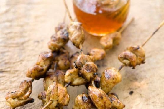 Chicken Yakitori with Honey Sauce