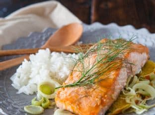 Miso Salmon with Orange and Fennel