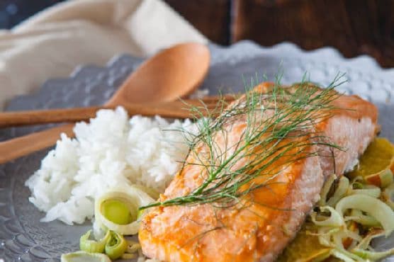 Miso Salmon with Orange and Fennel
