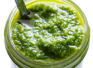 5-Ingredient Pesto Chicken Soup