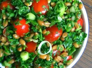 Spelt Tabbouleh with Jalapeño Vinaigrette