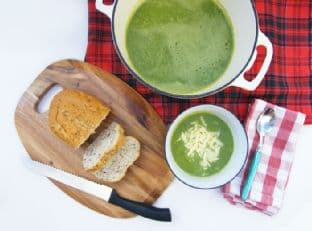Cheesey Broccoli and Spinach Soup