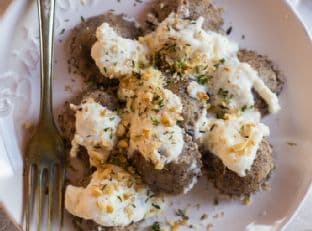 Buckwheat tortelli with walnuts and ricotta