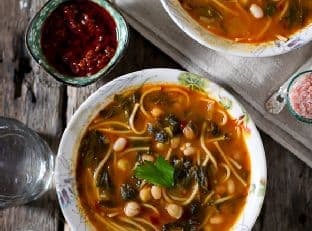 Hlelem: Tunisian Vegetable & Bean Soup