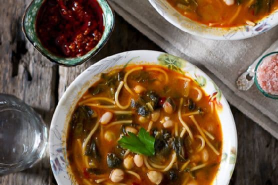 Hlelem: Tunisian Vegetable & Bean Soup