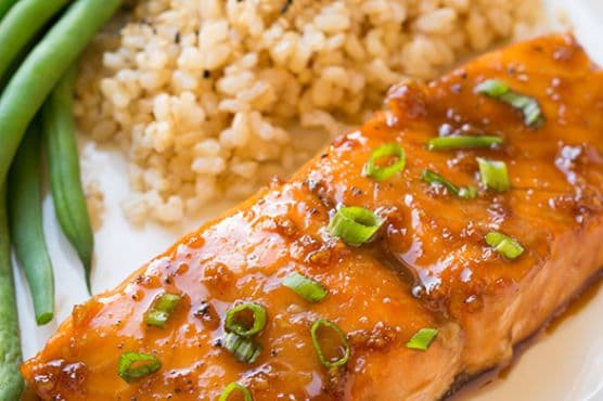 Maple-Soy Glazed Salmon