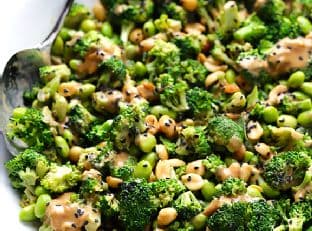 Asian Broccoli Salad with Peanut Sauce