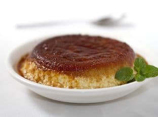 Caramel Custard with Bread Crusts