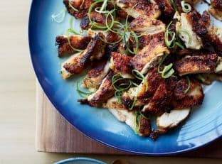 Grilled Chicken Thighs with Spicy Miso Mayo