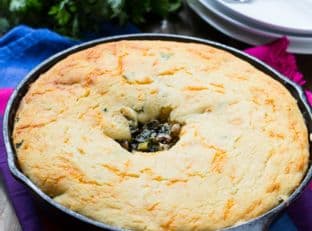 Festive Good Luck Cornbread Skillet