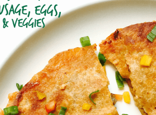 Baked Whole Wheat Breakfast Quesadilla