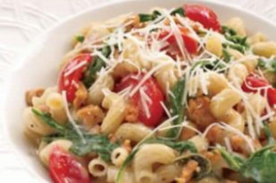 Turkey Sausage & Arugula Pasta for Two