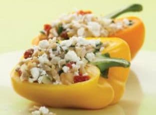 Greek Orzo Stuffed Peppers