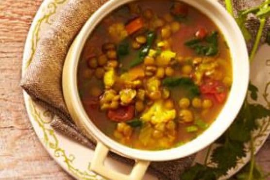 Slow-Cooker Spiced Lentil Soup with Vegetables